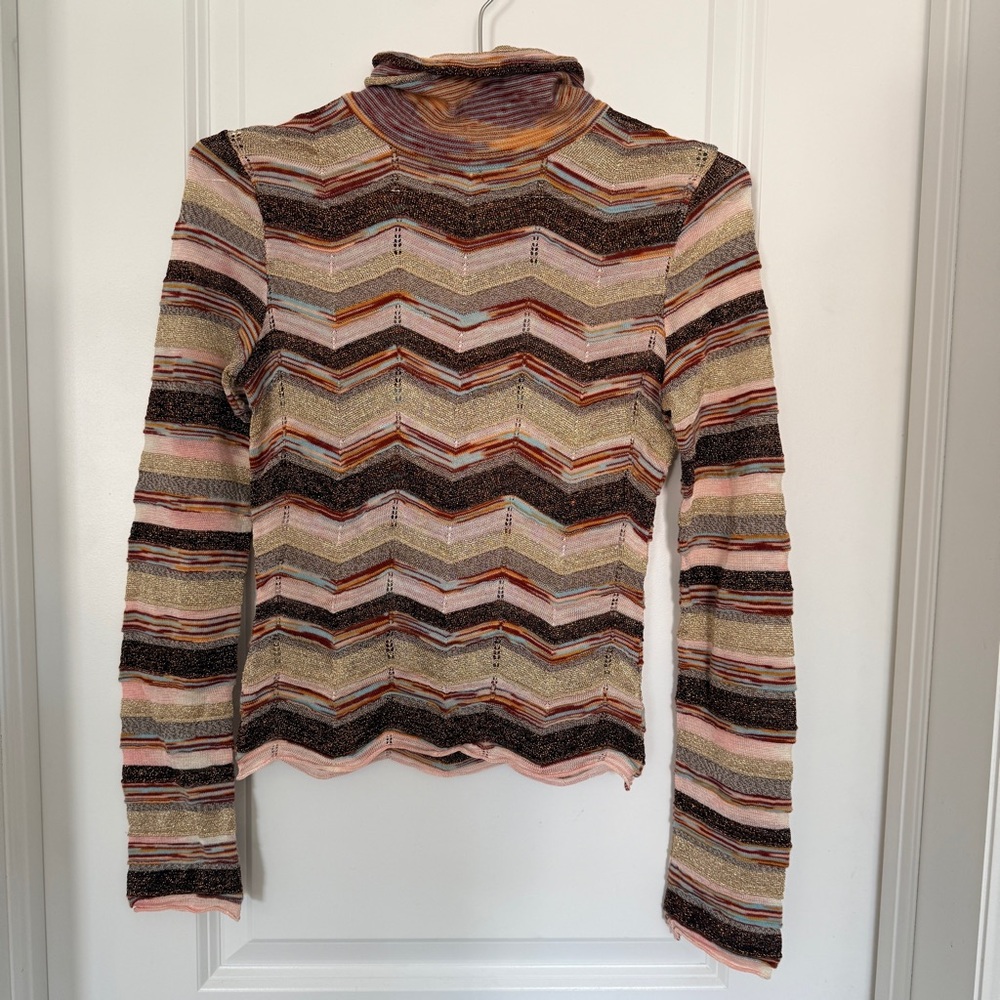 M Missoni Zigzag Rollneck Sweater
